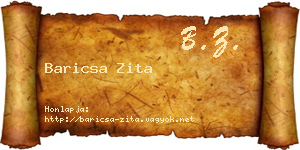 Baricsa Zita névjegykártya