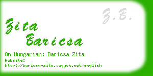 zita baricsa business card